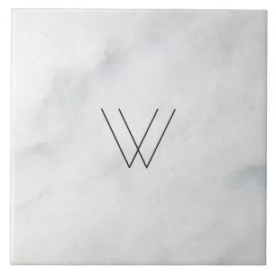 Monogramm-weißer Marmor Fliese
