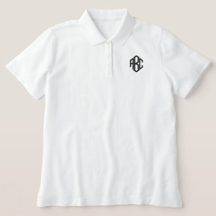 Monogramm weißes Frauenpolo