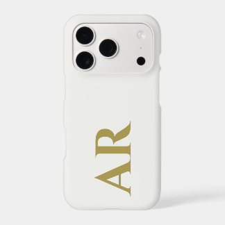 Monogramm Weißgold Initialen Minimalistisch Stylis