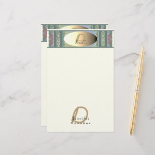 Monogramm-Wildblume Briefpapier