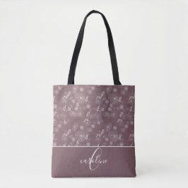 Monogramm Wildblume Doodles Totbeutel Tasche