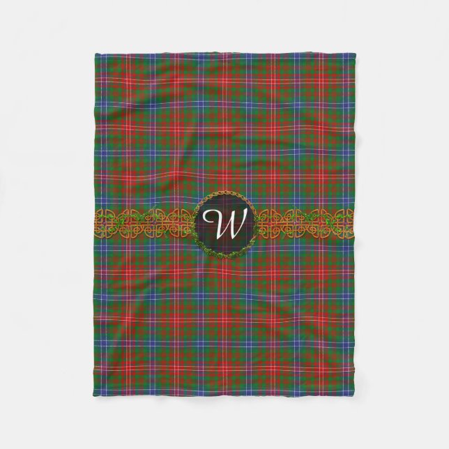 Monogramm Wilson Tartan Fleecedecke (Vorderseite)