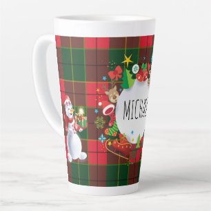 Monogramm Winterurlaub Weihnachten schottisches Mu Milchtasse