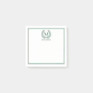 Monogramm Wreath Post-it Klebezettel