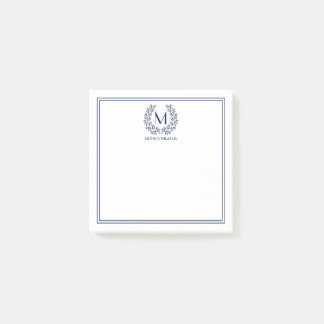 Monogramm Wreath Post-it Klebezettel