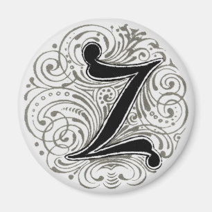 Monogramm 'Z' in Grau - Magnet