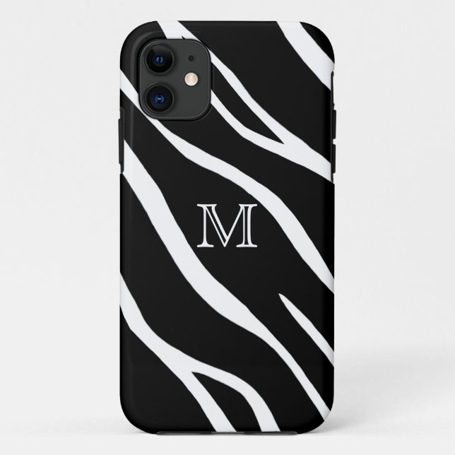 Monogramm: Zebra-Fall Case-Mate iPhone Hülle (Rückseite)