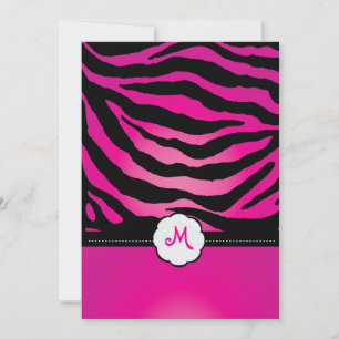 Monogramm/Zebrastreifen Hochzeitseinladungen Einladung