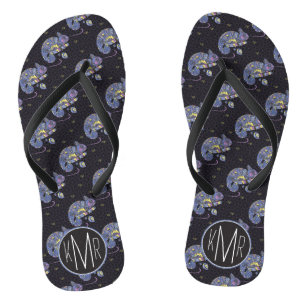 Monogramm Zentangle Eidechsen- Flip Flops