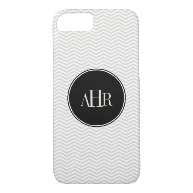 Monogramm Zickzack Muster Case-Mate iPhone Hülle (Rückseite)