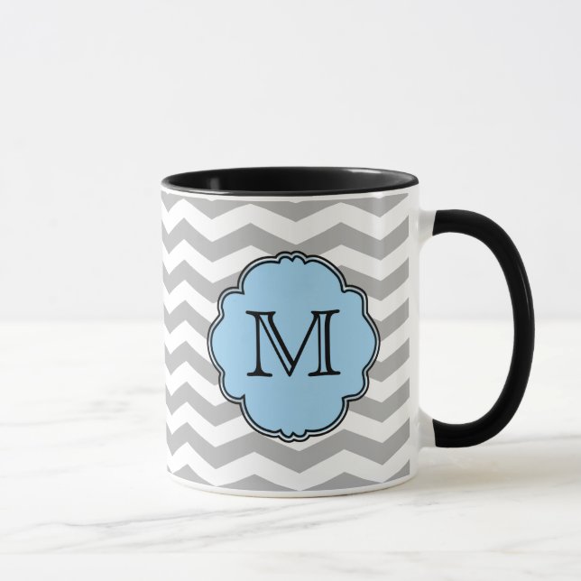 Monogramm-Zickzack Zickzack-Tasse Tasse (Rechts)