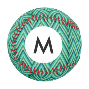 Monogramm Zig Zag Streifen Hintergrund Baseball