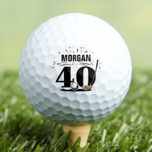 Monogramm zum 40. Geburtstag Golfball