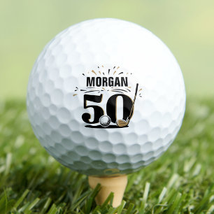 Monogramm zum 50. Geburtstag Golfball