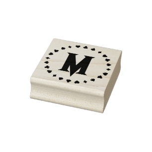 Monogrammatierter Letter, Card-Anzug Designring Gummistempel