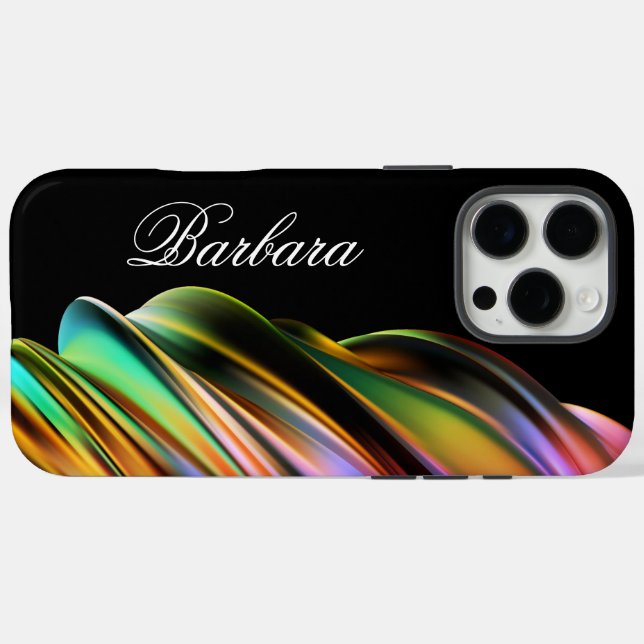 Monogrammatisch Modernes Abstrakt iPhone 16 Pro Max Hülle (Rückseite (Horizontal))