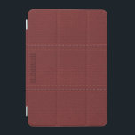 Monogrammatisches Vintages Burgundy Red Imitats Le iPad Mini Hülle<br><div class="desc">Coole bordeauxrote Farbtöne Vintages Lederlook(Image) mit Nahteffekt (Image Effect) und anpassbares Monogramm</div>