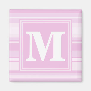 Monogrammbabyrosastreifen Magnet
