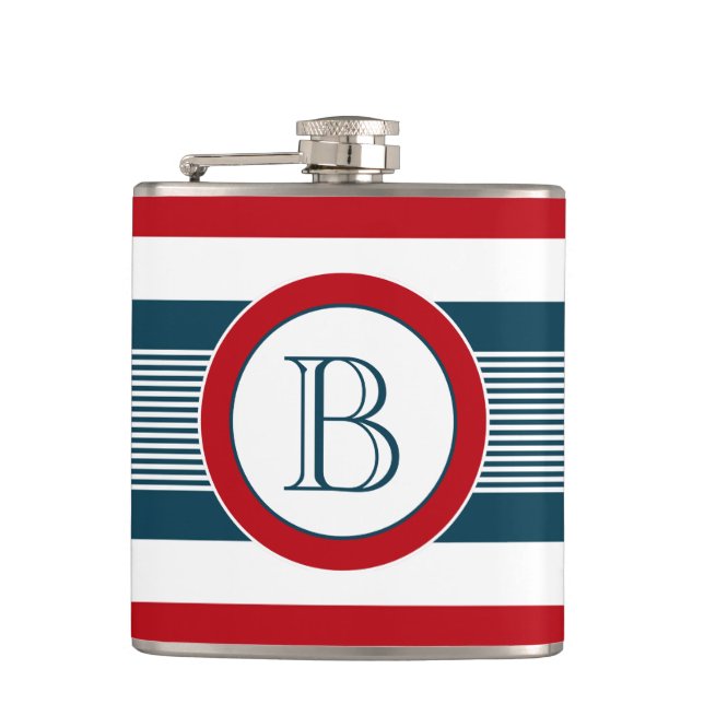 Monogrammdesign Flachmann (Vorderseite)