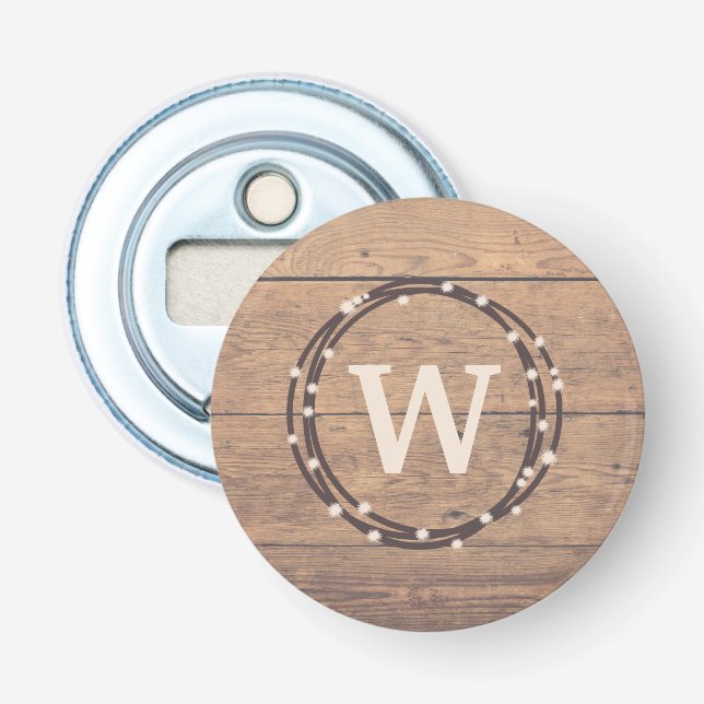 Monogrammdesign Flaschenöffner (Vorderseite)