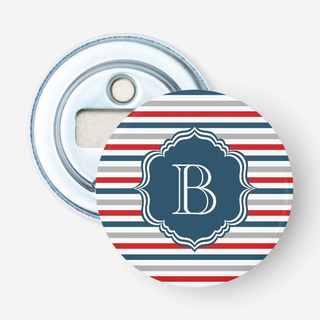 Monogrammdesign Flaschenöffner (Vorderseite)