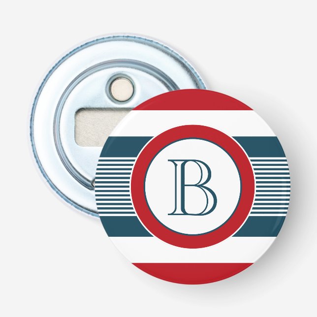 Monogrammdesign Flaschenöffner (Vorderseite)