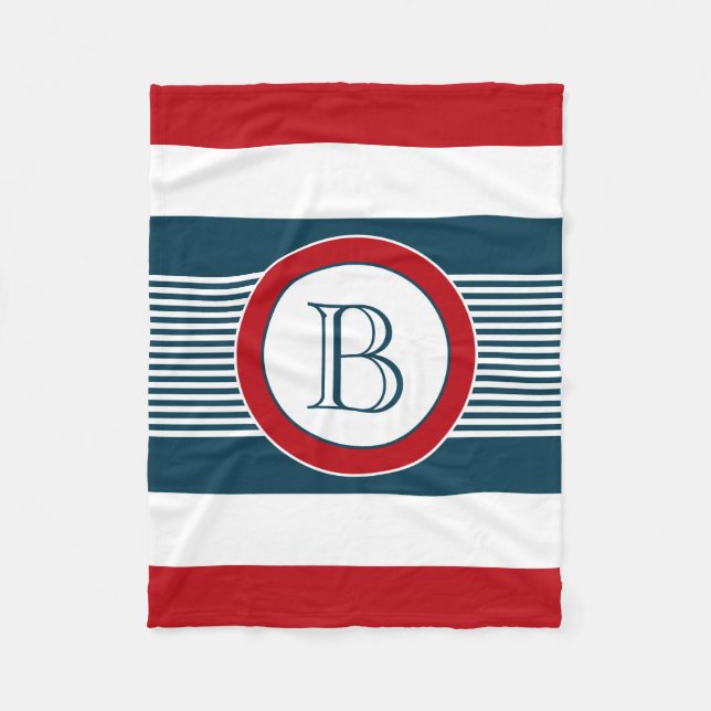 Monogrammdesign Fleecedecke (Vorderseite)