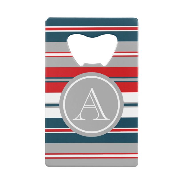 Monogrammdesign Geldbeutel Flaschenöffner (Vorderseite)