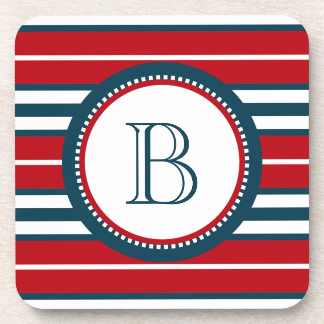 Monogrammdesign Getränkeuntersetzer (Vorderseite)