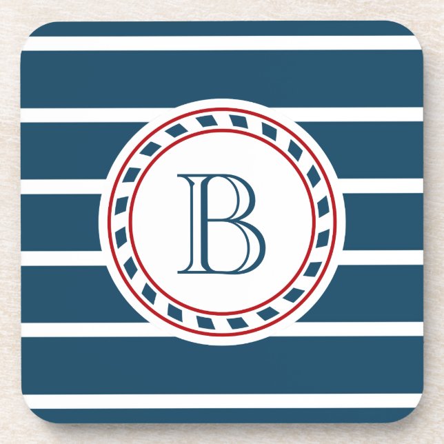 Monogrammdesign Getränkeuntersetzer (Vorderseite)