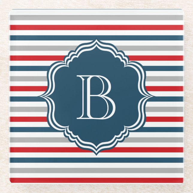 Monogrammdesign Glasuntersetzer (Vorderseite)