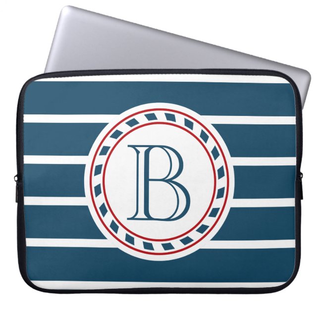 Monogrammdesign Laptopschutzhülle (Vorderseite)