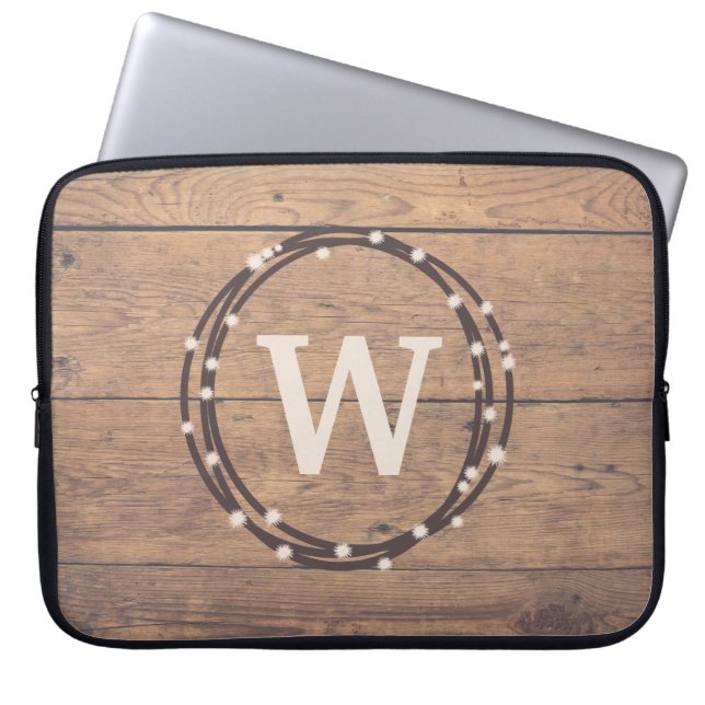 Monogrammdesign Laptopschutzhülle (Vorderseite)