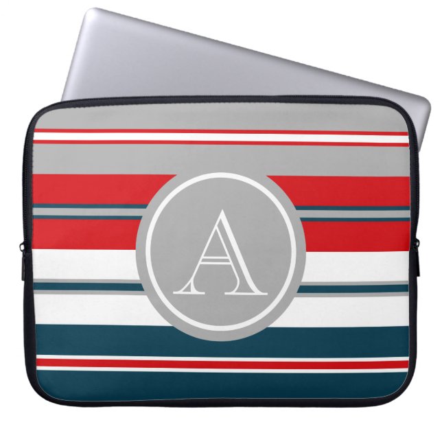 Monogrammdesign Laptopschutzhülle (Vorderseite)
