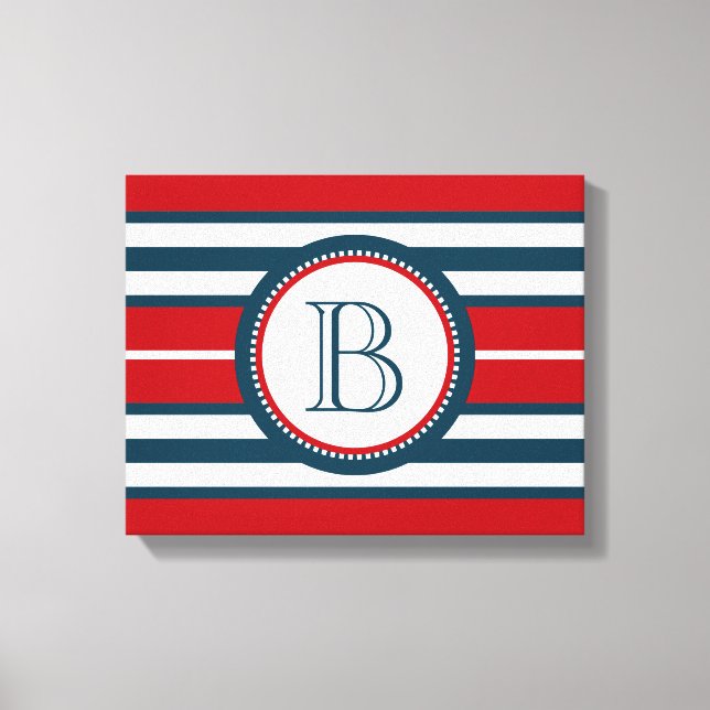 Monogrammdesign Leinwanddruck (Vorderseite)