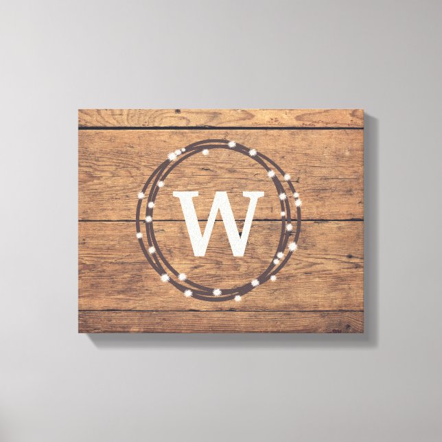 Monogrammdesign Leinwanddruck (Vorderseite)