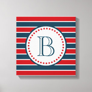 Monogrammdesign Leinwanddruck