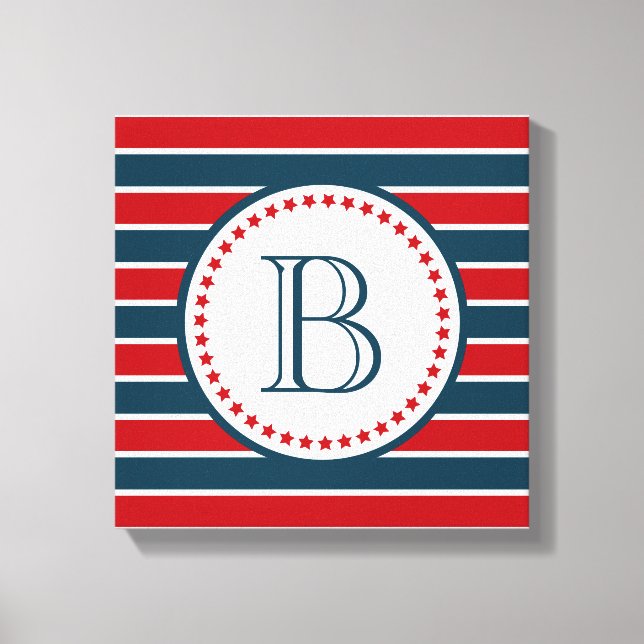 Monogrammdesign Leinwanddruck (Vorderseite)