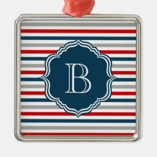 Monogrammdesign Ornament Aus Metall