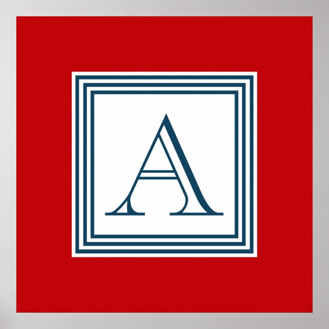 Monogrammdesign Poster (Vorne)