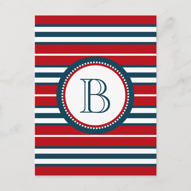 Monogrammdesign Postkarte (Vorderseite)