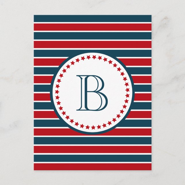 Monogrammdesign Postkarte (Vorderseite)