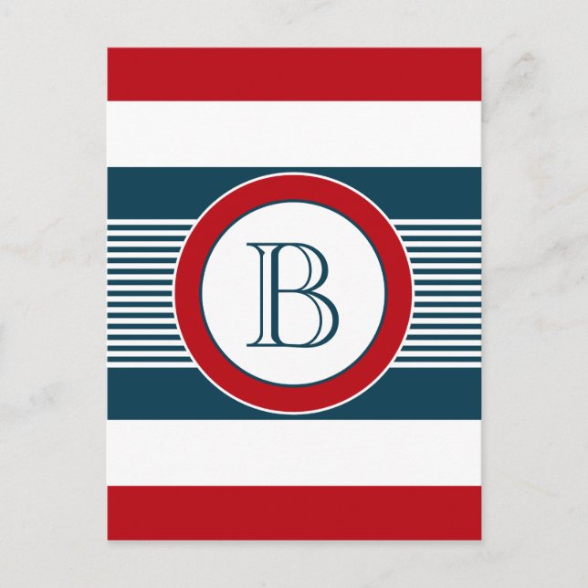 Monogrammdesign Postkarte (Vorderseite)