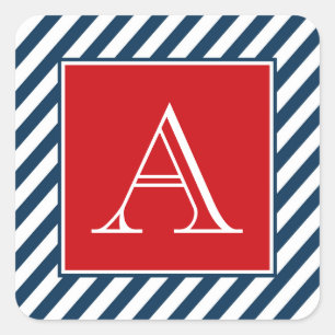 Monogrammdesign Quadratischer Aufkleber