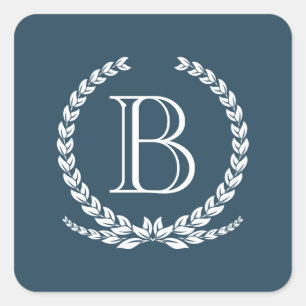 Monogrammdesign Quadratischer Aufkleber