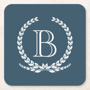 Monogrammdesign Rechteckiger Pappuntersetzer