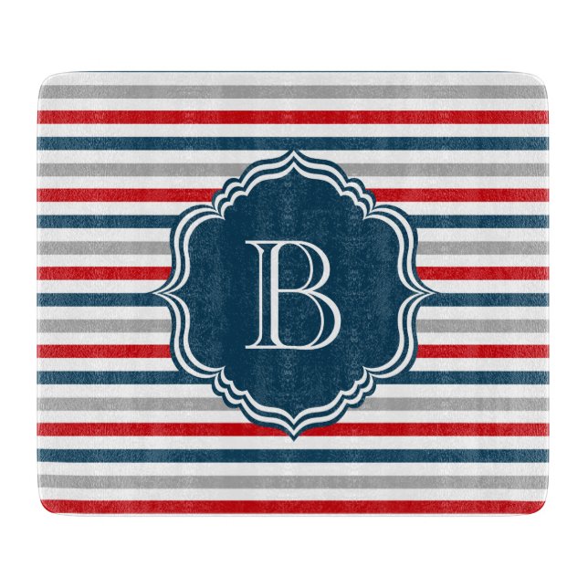 Monogrammdesign Schneidebrett (Vorderseite)