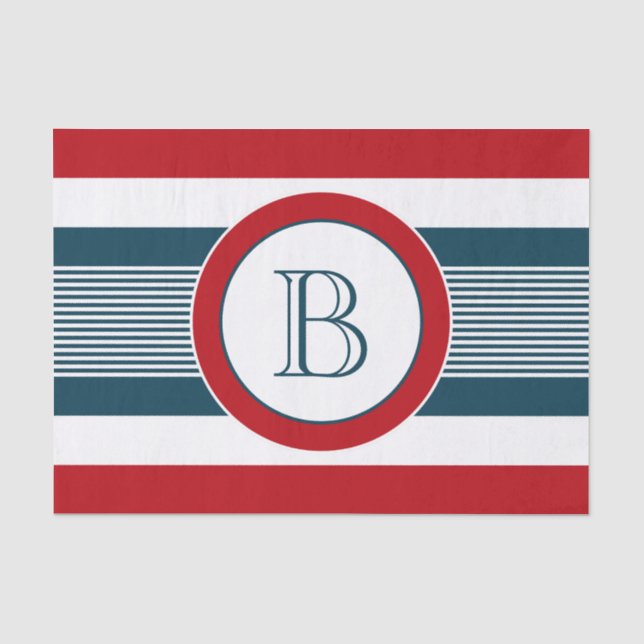 Monogrammdesign Seidenpapier (Vorderseite)