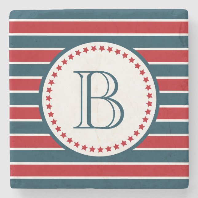 Monogrammdesign Steinuntersetzer (Vorderseite)