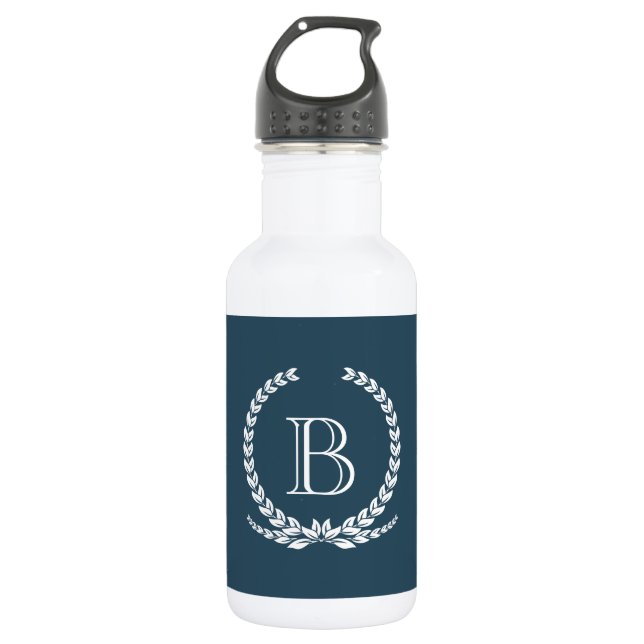 Monogrammdesign Trinkflasche (Vorderseite)